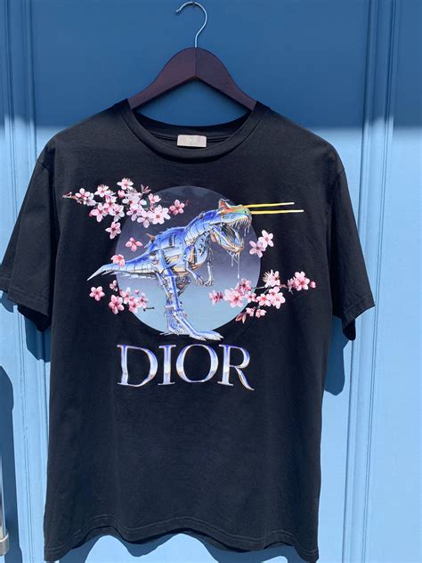 dior t shirt dinosaur|Dior x Sorayama Black 'Dinosaur' T.